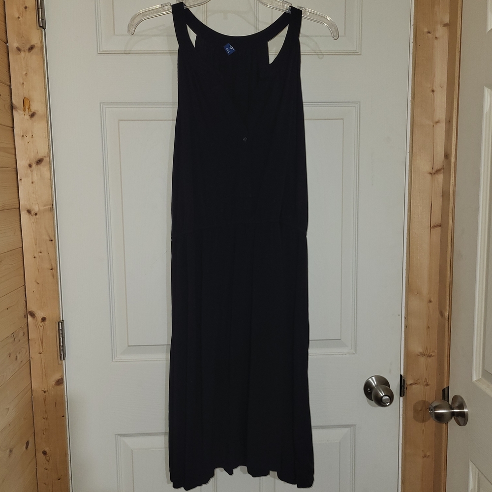 Old Navy Black Pleated Dress